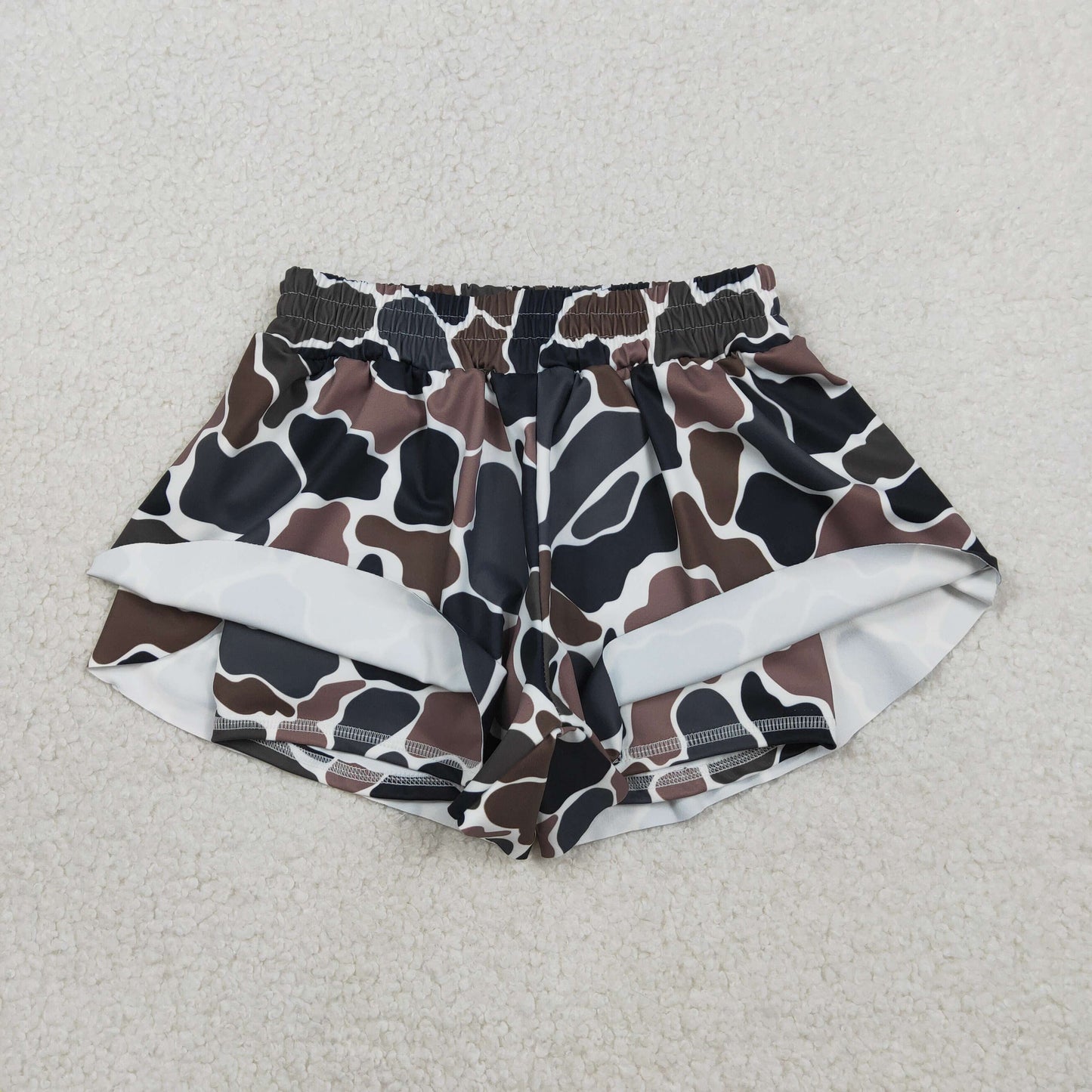 Sibling Kids Girls Adult Women Camo Yoga Southern Shorts Bottoms Family Clothes RTS