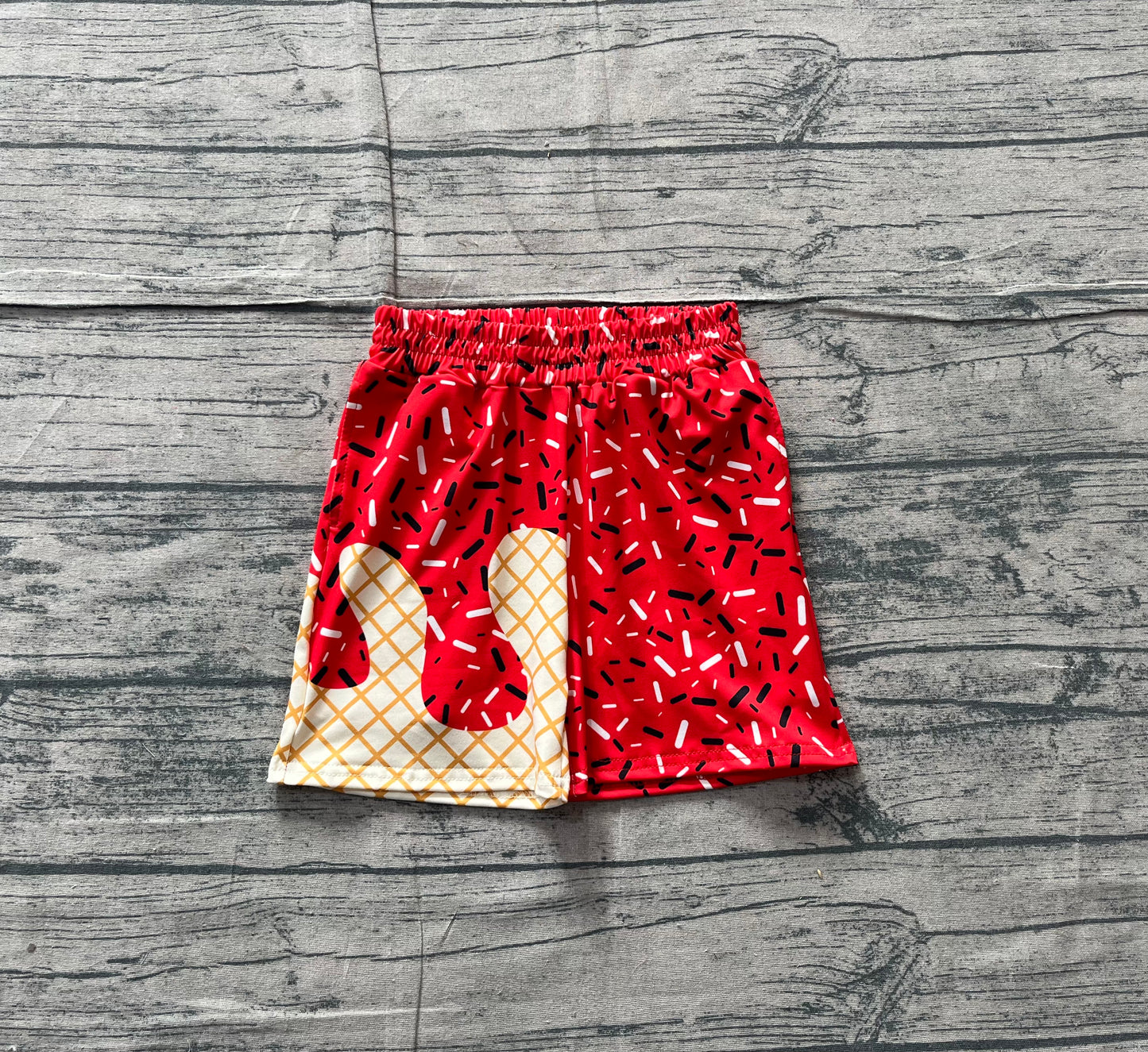Baby Boys Kids Red Drips Sprinkles Summer Shorts Bottom RTS