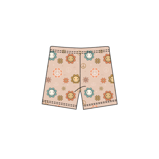 ( Moq 5 ) Preorder Baby Girls Kids Flower Smile Summer Shorts Bottoms