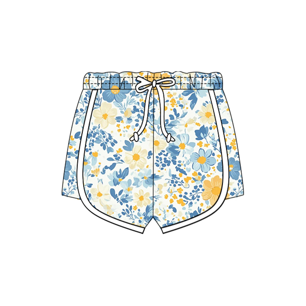 ( Moq 5 ) Preorder Baby Girls Kids Flower Summer Shorts Bottoms