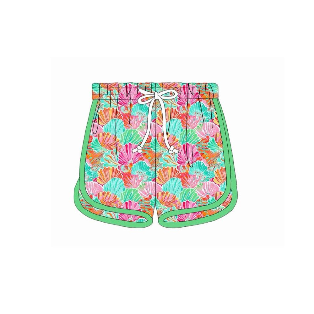 ( Moq 5 ) Preorder Baby Girls Kids Shell Summer Shorts Bottom