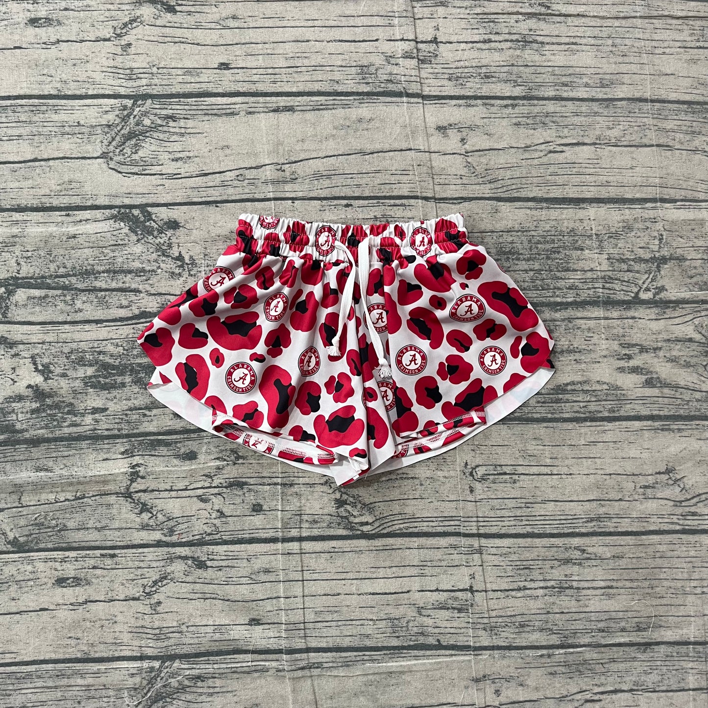 Baby Girls Kids Red Leopard A Team Yoga Active Ruffle Shorts Bottom RTS