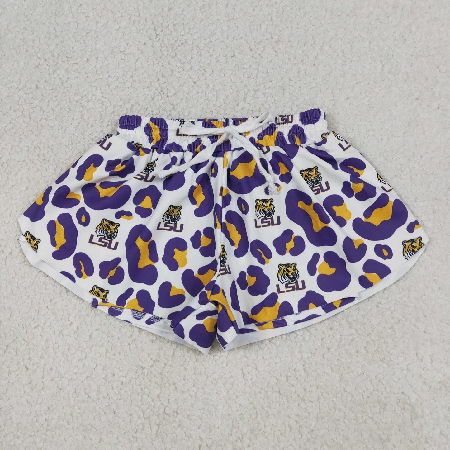 Sibling Baby Girls Kids Leopard Yoga Active Team Ruffle Shorts Bottoms Clothes