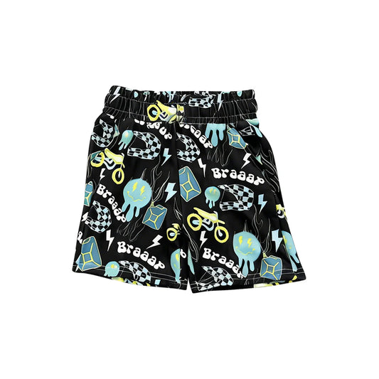 ( Moq 5 ) Preorder Baby Boys Kids Bike Smile Summer Pockets Shorts Bottoms