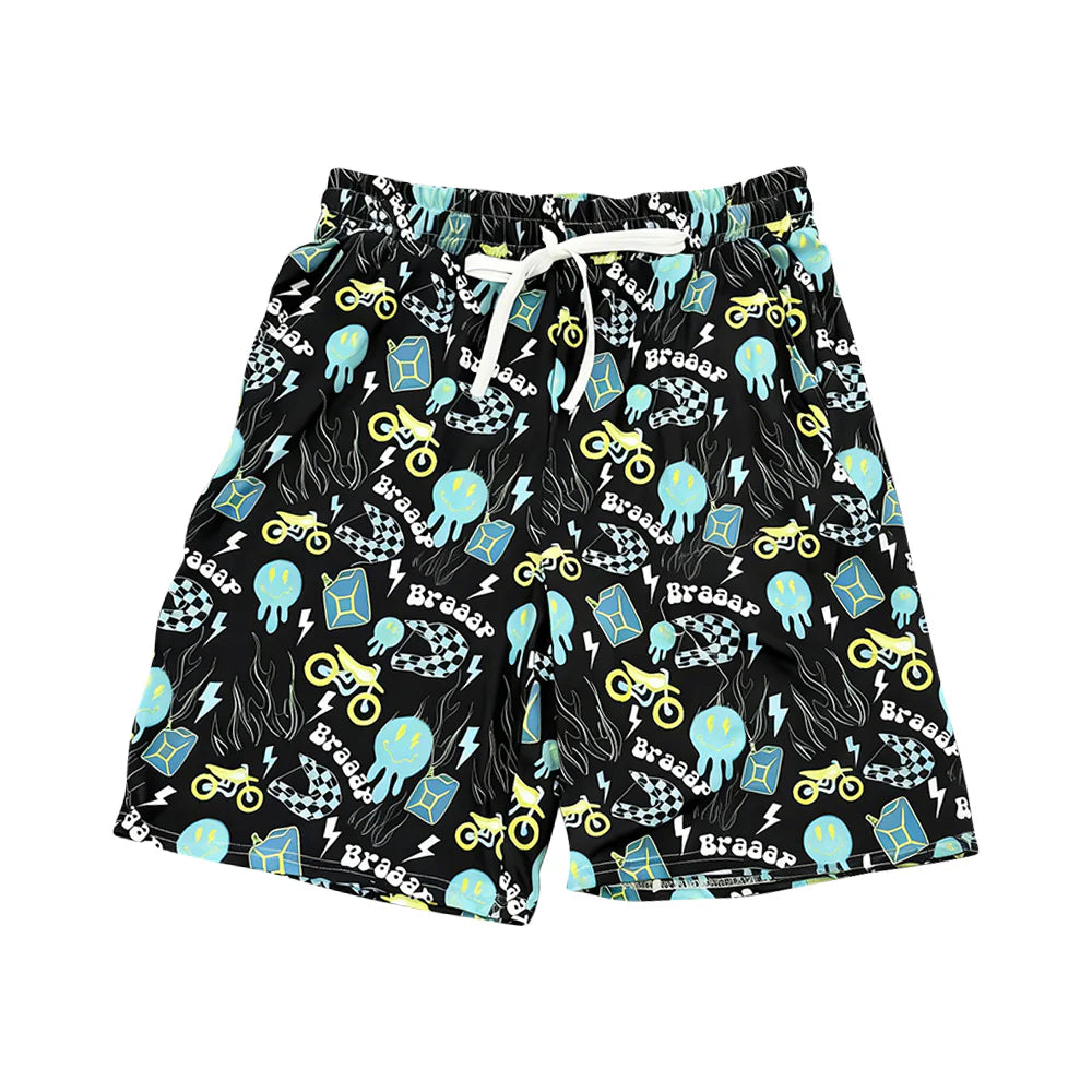 ( Moq 5 ) Preorder Adult Men Bike Smile Summer Pockets Shorts Bottoms