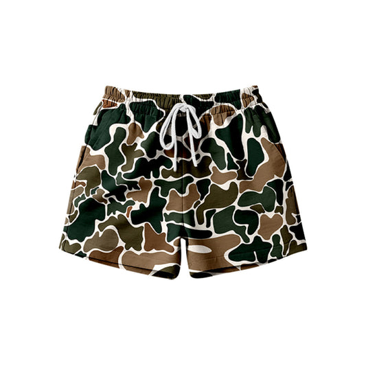 ( Moq 5 ) Preorder Adult Women Southern Camo Print Woman Summer Brown Green Shorts Bottom