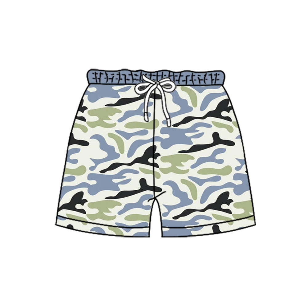 ( Moq 5 ) Preorder Baby Boys Kids Green Grey Camo Shorts Bottoms Summer Clothes