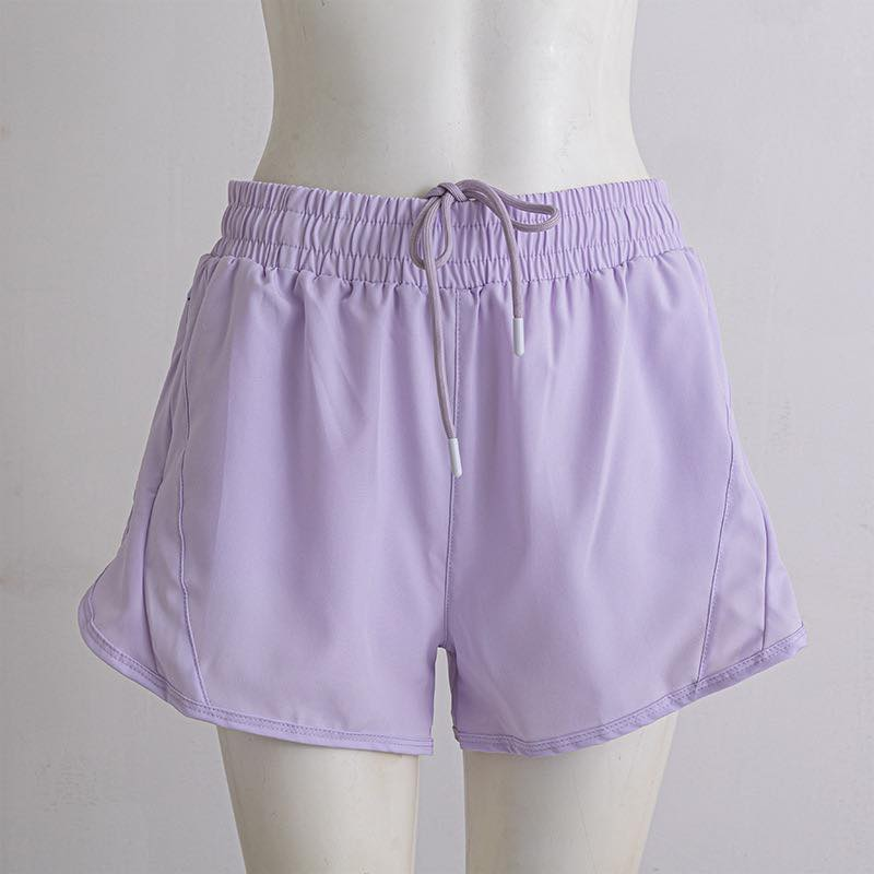 ( Moq 5 ) Preorder Baby Girls Kids Zipper Pockets Lavender Yoga Active Shorts Bottoms