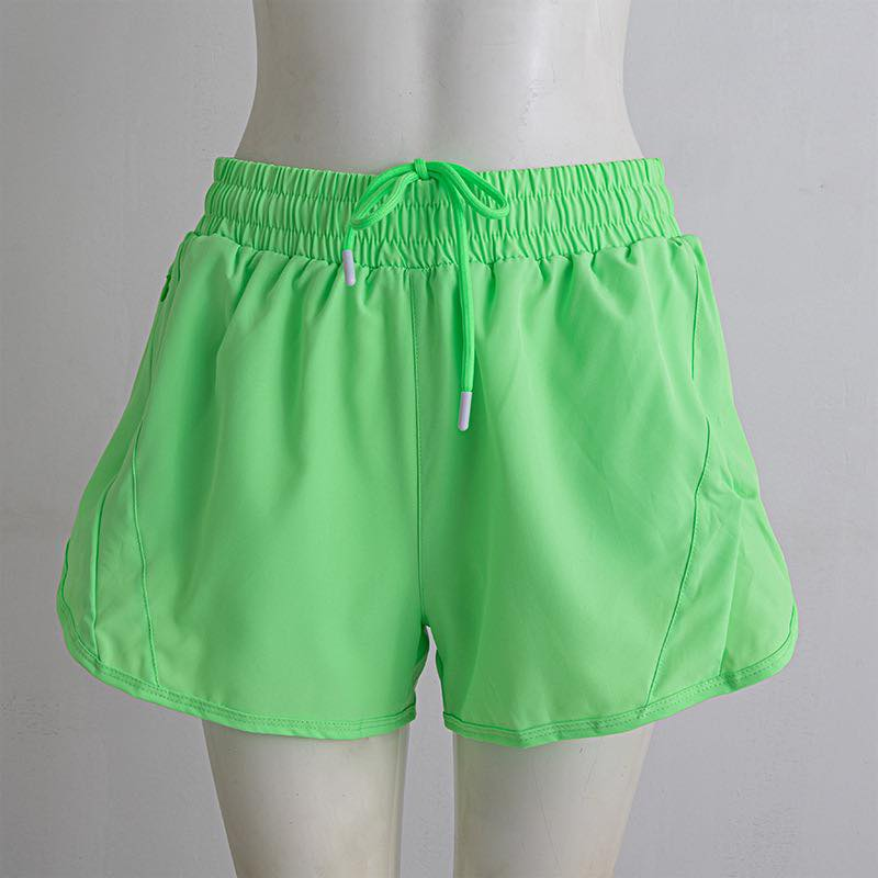 ( Moq 5 ) Preorder Baby Girls Kids Zipper Pockets Green Yoga Active Shorts Bottoms