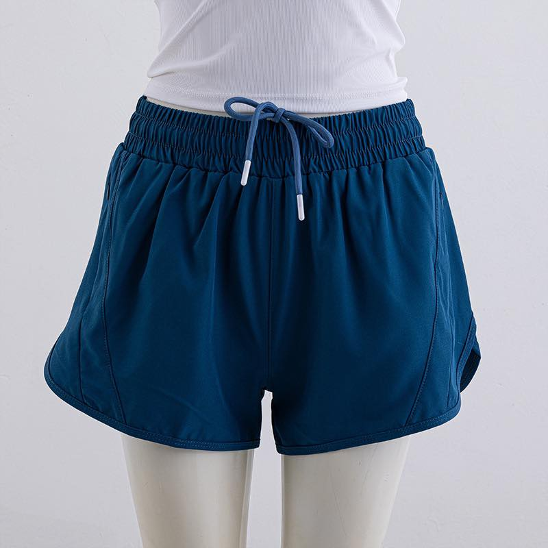 ( Moq 5 ) Preorder Baby Girls Kids Zipper Pockets Yoga Active Shorts Blue Bottoms
