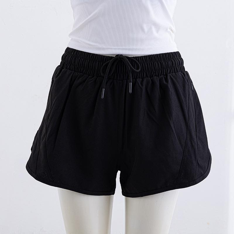 ( Moq 5 ) Preorder Baby Girls Kids Zipper Pockets Black Yoga Active Shorts Bottoms