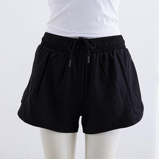 ( Moq 5 ) Preorder Baby Girls Kids Zipper Pockets Black Yoga Active Shorts Bottoms