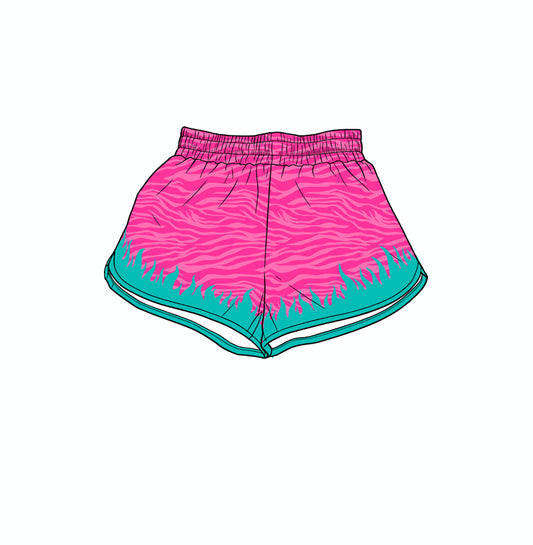 ( Moq 5 ) Preorder Baby Girls Kids Pink Stripes Shorts Bottoms Yoga Active Clothes