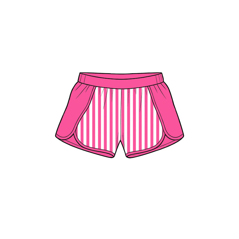 ( Moq 5 ) Preorder Baby Girls Kids Pink Stripes Shorts Bottoms Yoga Active Clothes