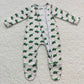 LR0538 Baby Boy Long Sleeves Truck One Piece Zipper Footie Romper