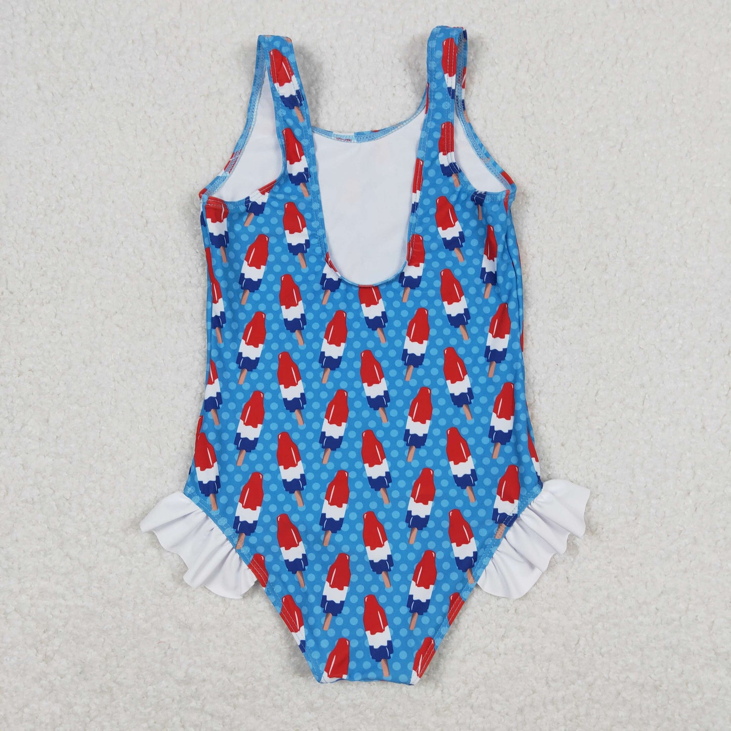 Baby Girl July 4th Popstick One Piece Swimsuit