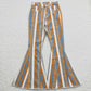 P0153 Adult Women Striped Denim Jeans Bell Pants