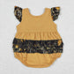 Baby Girl Short Sleeves Embroidery Dog Deer Camo Bubble One Piece Romper