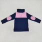 BT0290 Baby Kids Long Sleeves Pullover Zipper Shirt