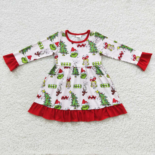 GLD0235 Baby Girl Long Sleeves Christmas Dress