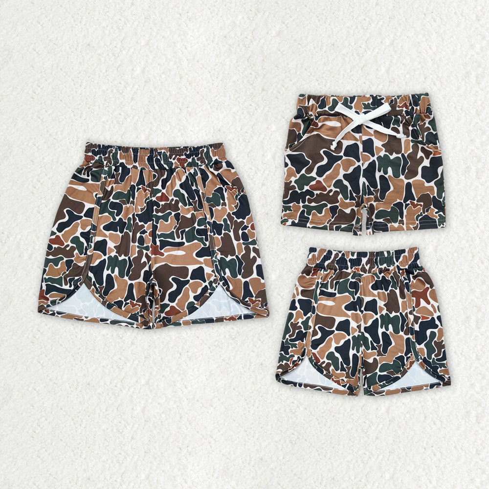 Mommy & Me Baby Boy Girl Adult Women Sibling Family Camo Summer Shorts