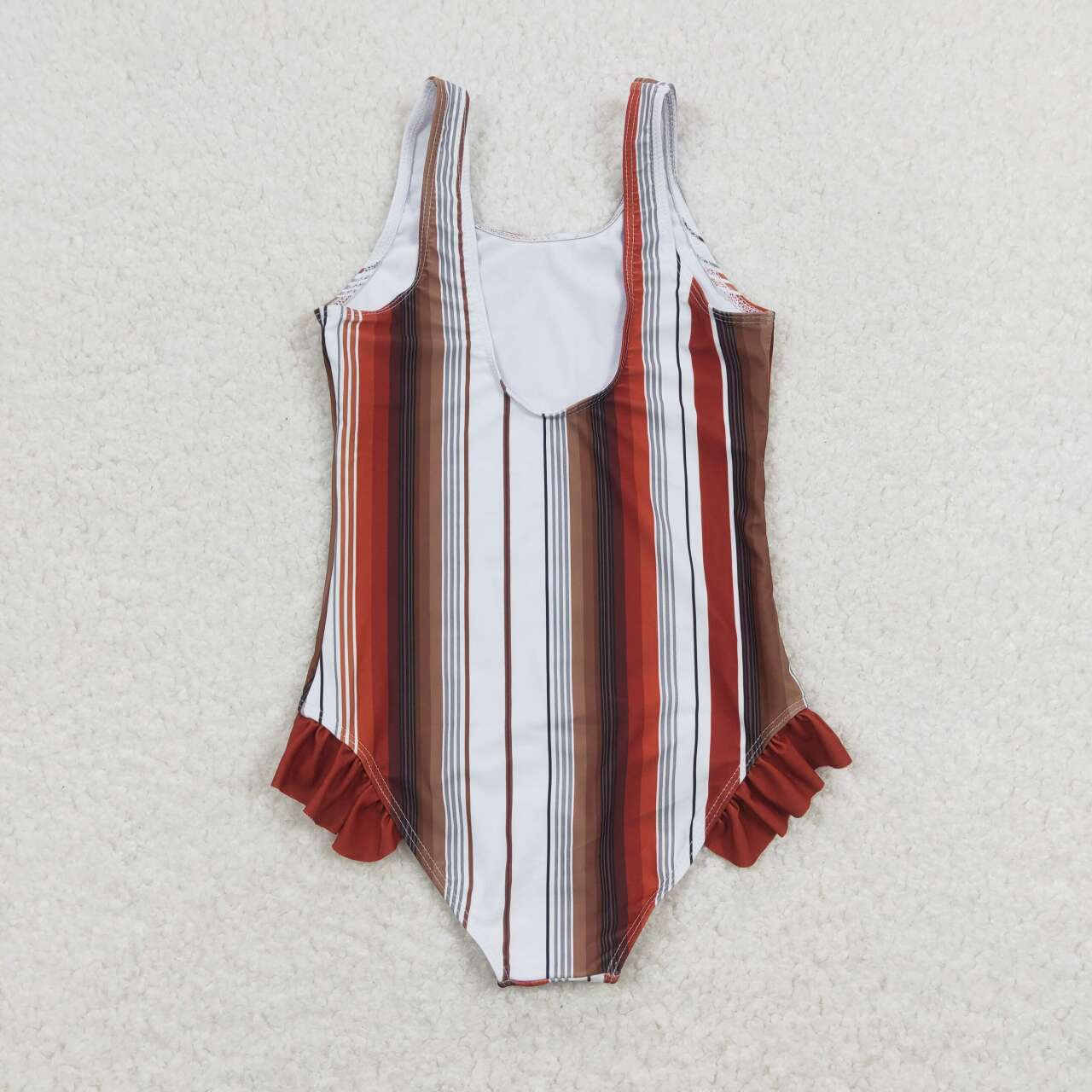 S0238 Baby Girl Sleeveless Stripes One Piece Summer Swimsuit