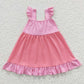 GSD0340 Baby Girl Short Sleeves Princess Summer Pink Dress