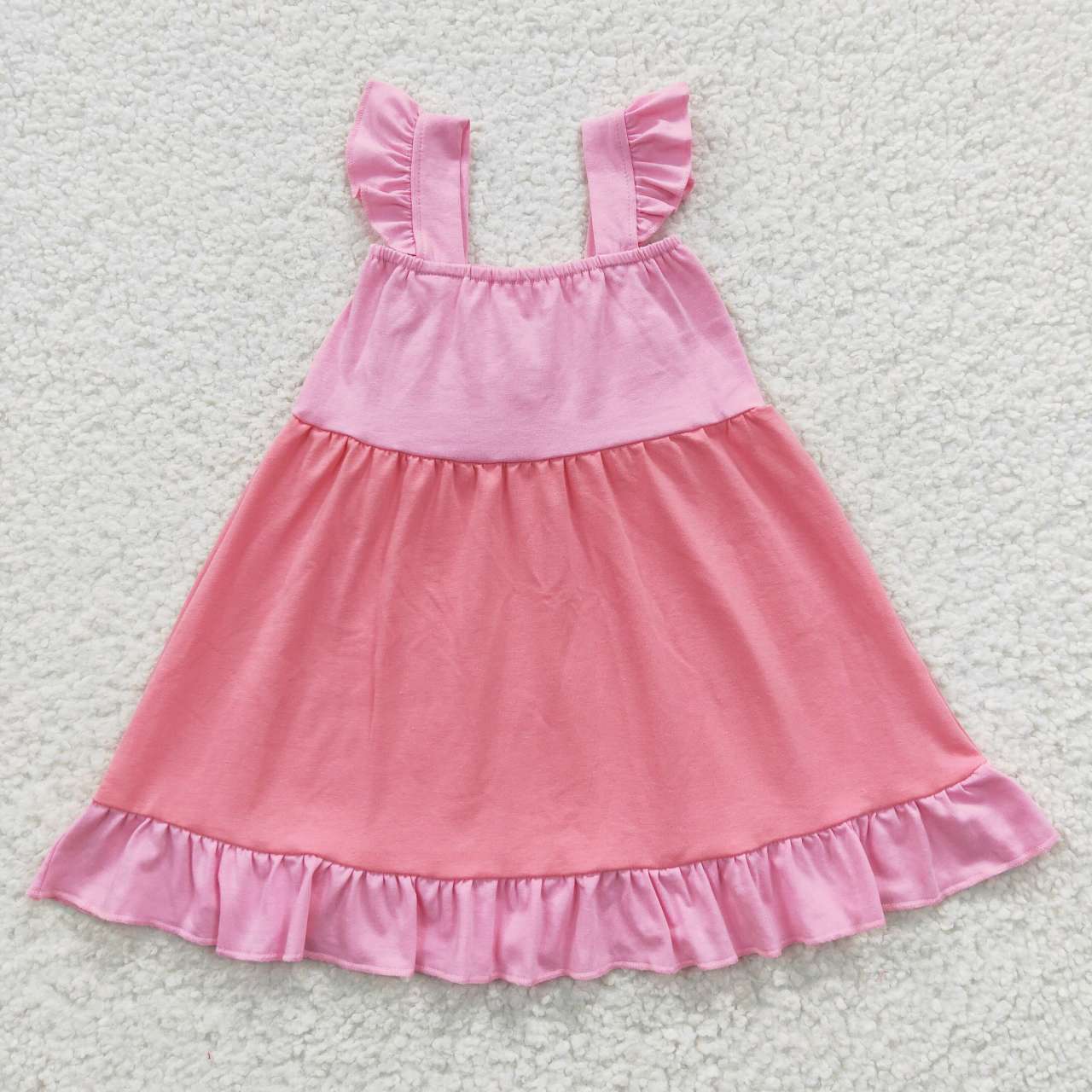 GSD0340 Baby Girl Short Sleeves Princess Summer Pink Dress