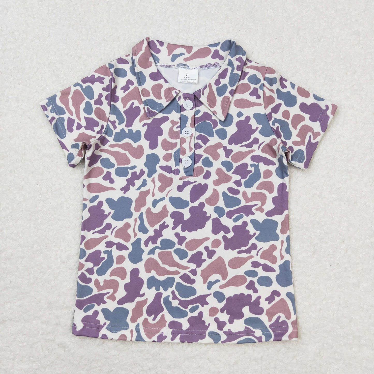 Baby Boy Short Sleeves Camo Polo Summer Shirt