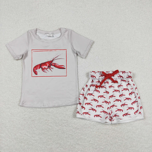 Baby Boy Short Sleeves Crawfish Shirt Shorts Set