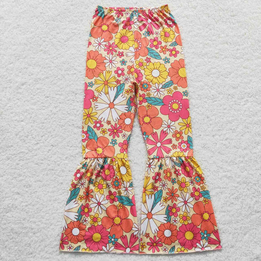 P0172 Adult Women Floral Bell Pants
