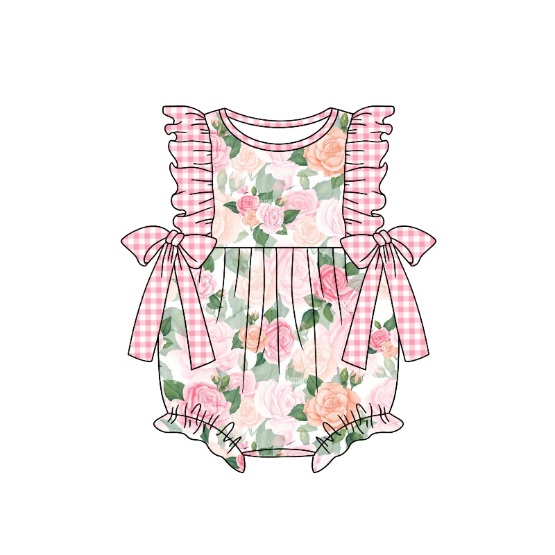 Moq 3 Pre-order SR1332 Baby Girl Summer Floral One Piece Romper