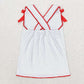 Baby Girl July 4th Embroidery Flags Tops