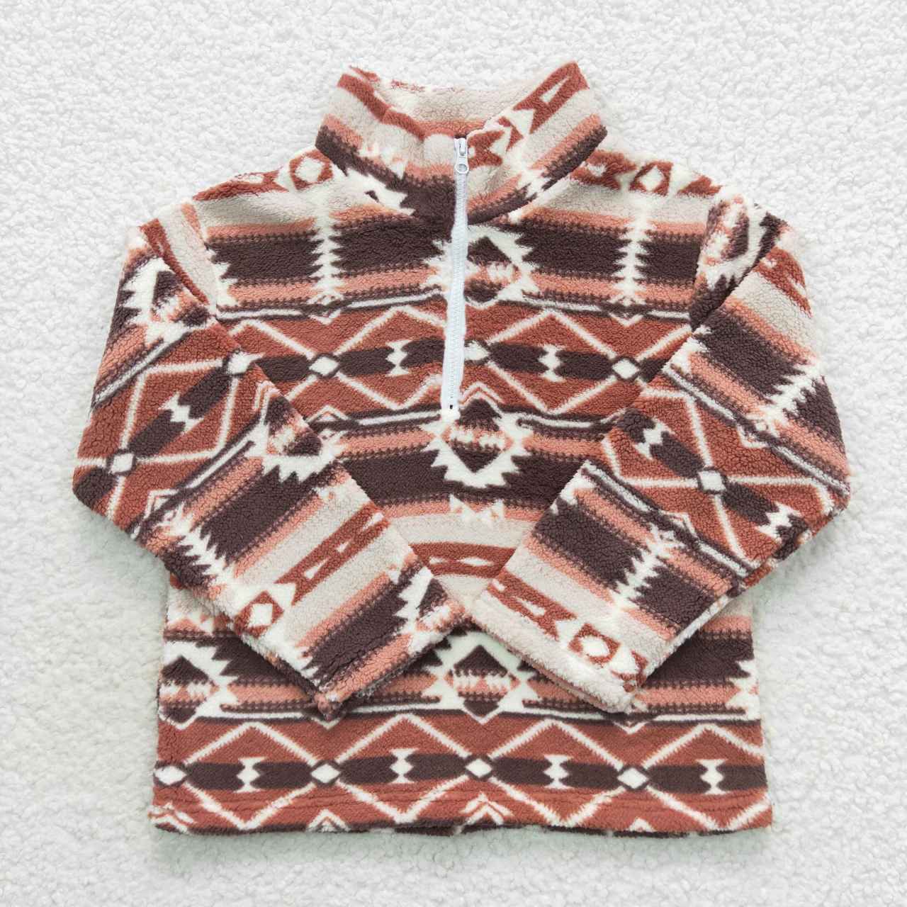 BT0369 Baby Girl Zipper Overcoat Aztec Coat Jacket Pullover