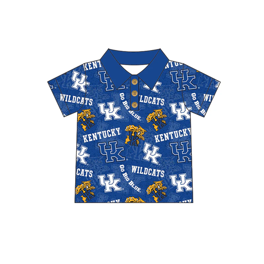 Baby Boy Short Sleeves Tiger Blue Shirt Tops