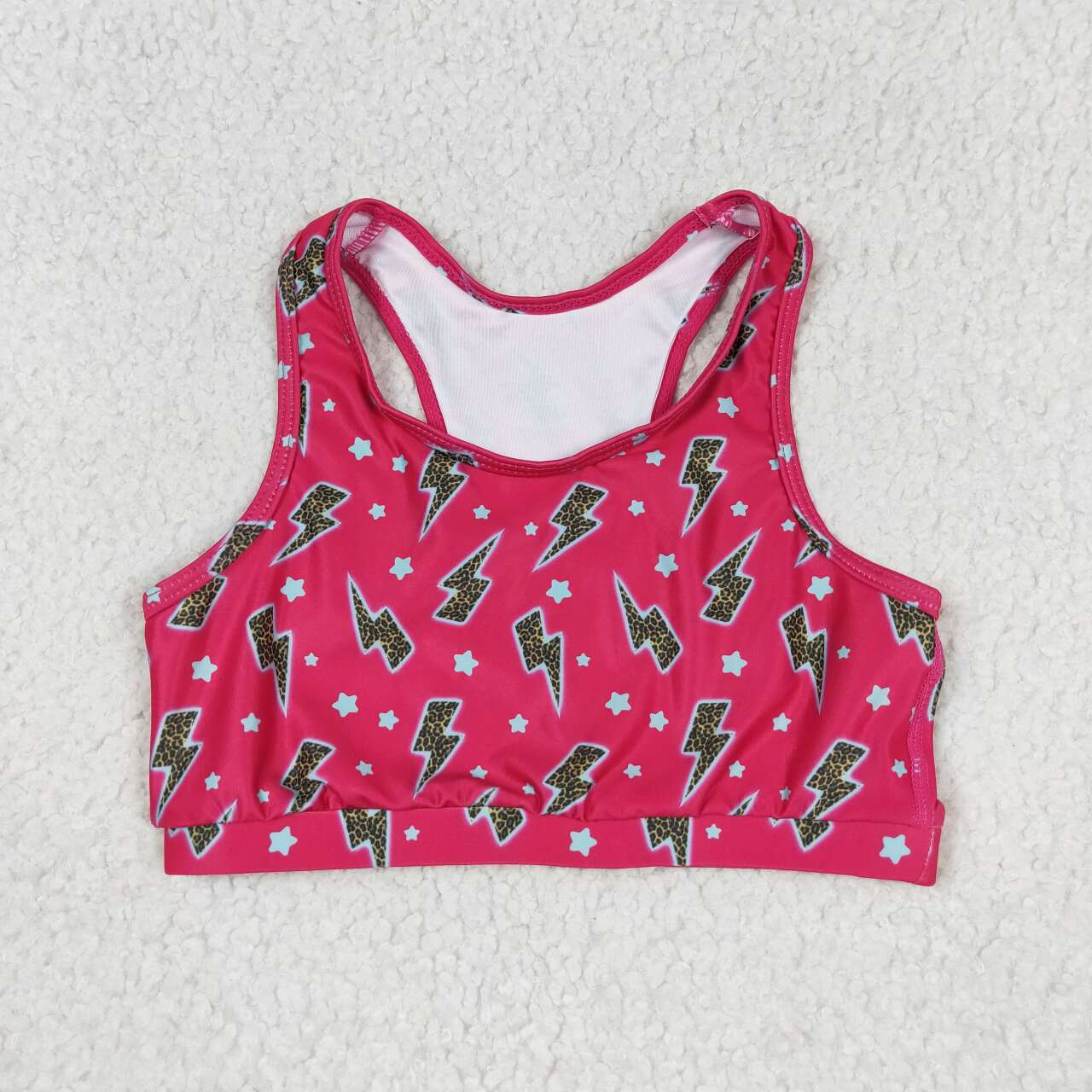 Baby Girls Sleeveless Pink Flash Vest Crop Top