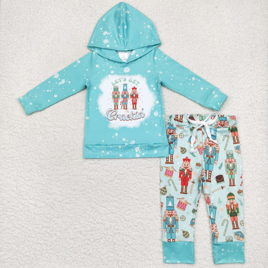 BLP0231 Baby Kids Christmas Hoodie Long Sleeves Pants Soldier Outfit