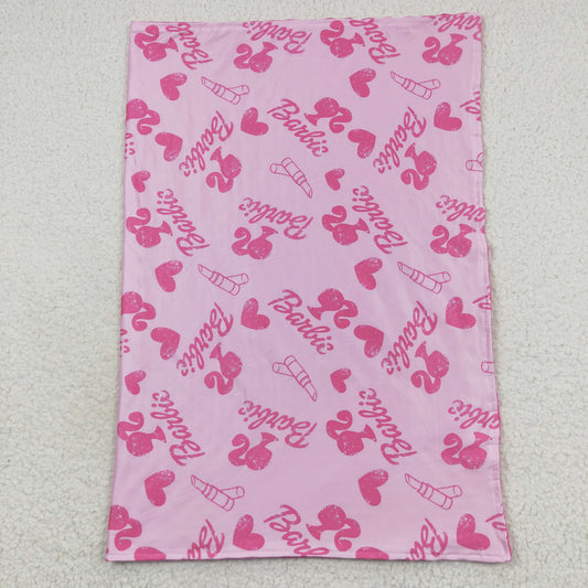 BL0039 Baby Girl Pink Doll Blanket