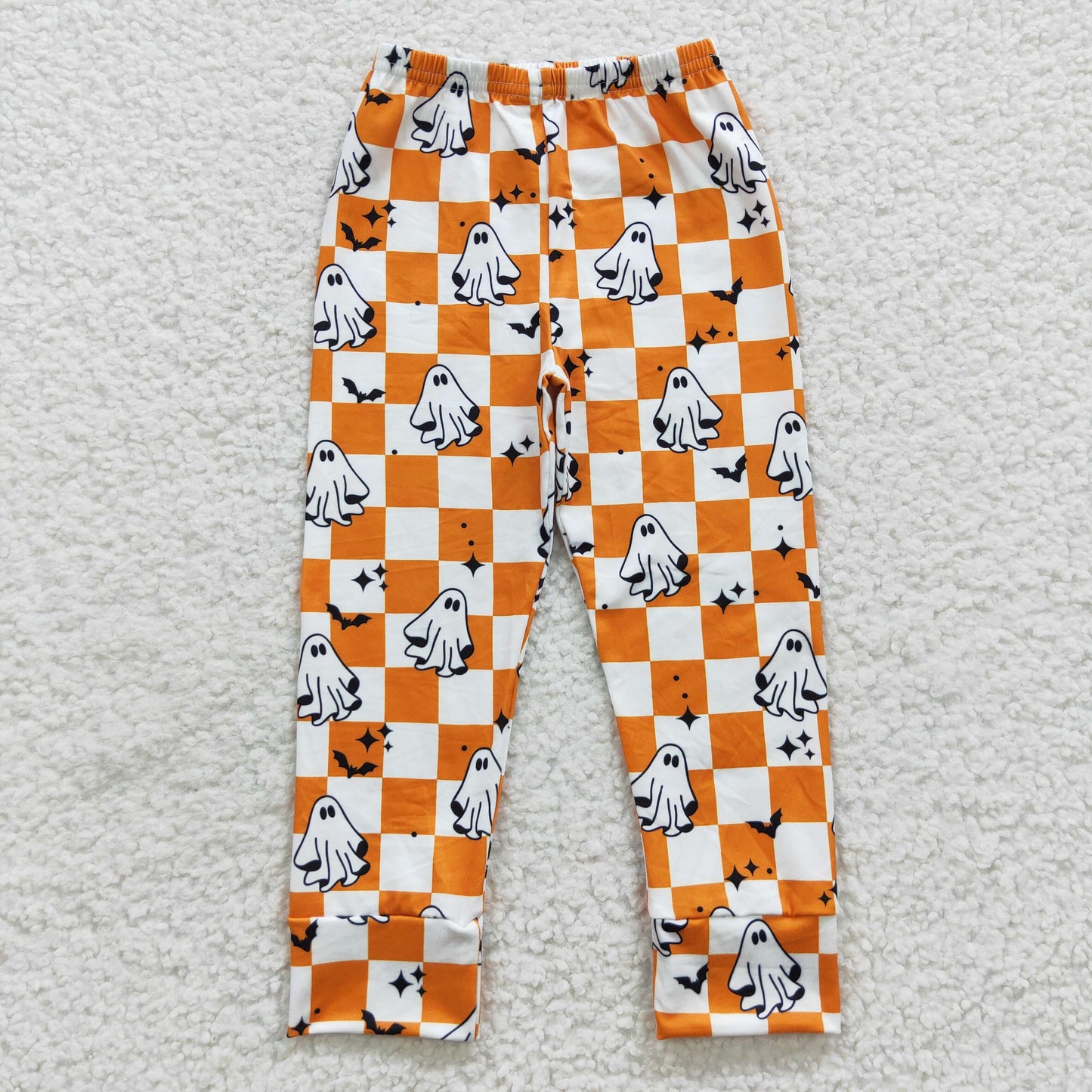 P0167 Baby Boy Halloween Ghost Checkered Pants