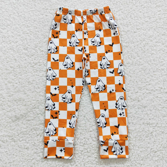 P0167 Baby Boy Halloween Ghost Checkered Pants