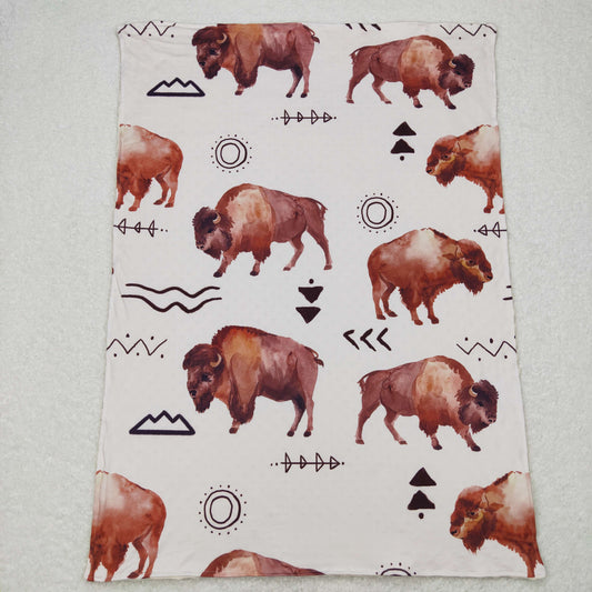 BL0068 Baby Kids Western Cow Blanket