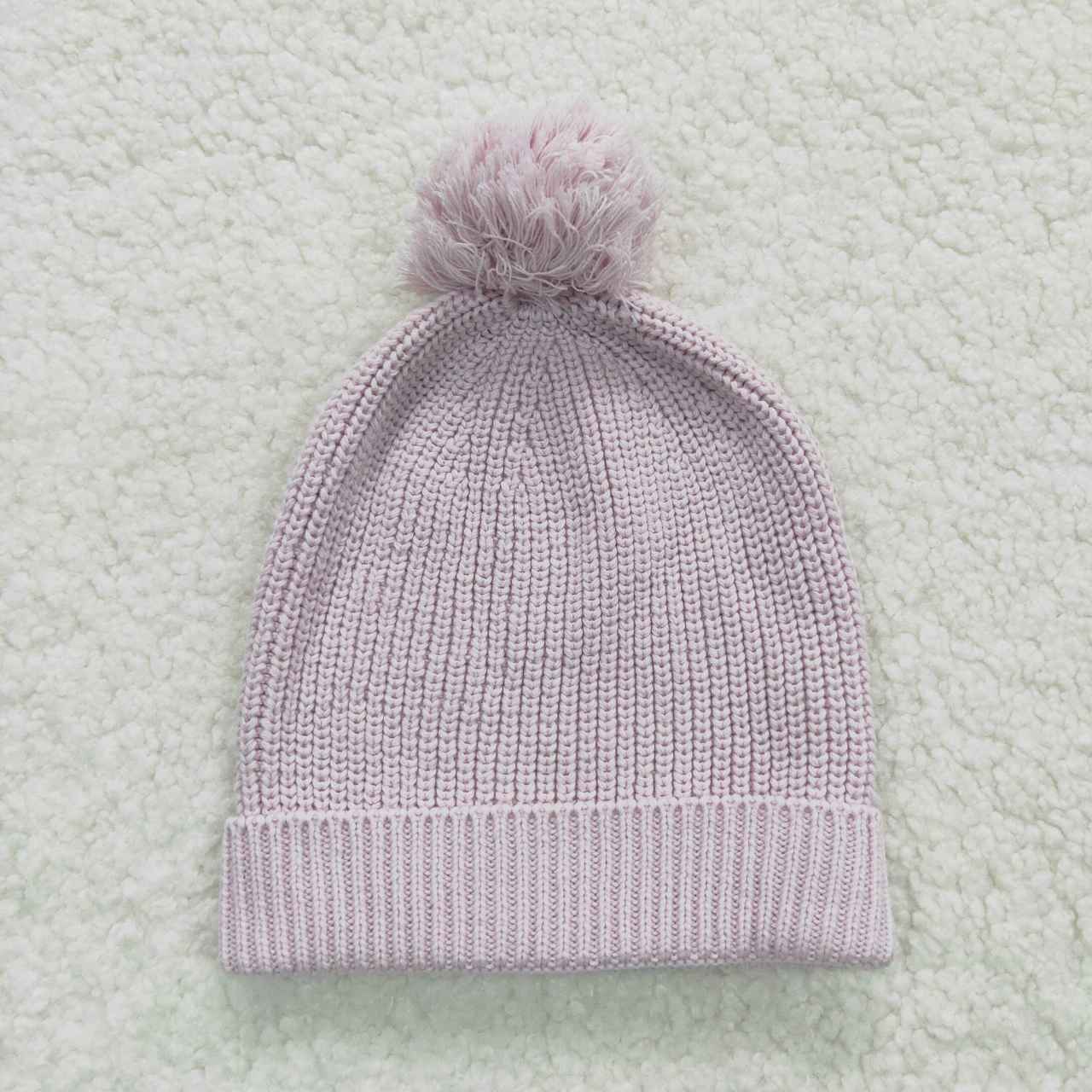 HA0006 Baby Kids Purple Knitted Hat