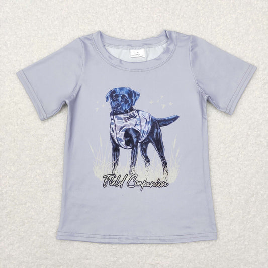 BT0463 Baby Boy Short Sleeves Camo Dog Shirt Tops