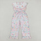 Baby Girl Floral Mouse Pants Overalls Jumpsuit