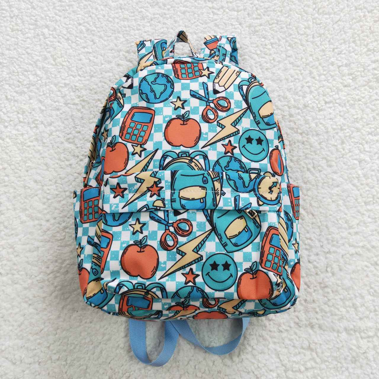 BA0071 Baby Kids Back To School Pencil Apples Bag Backpack