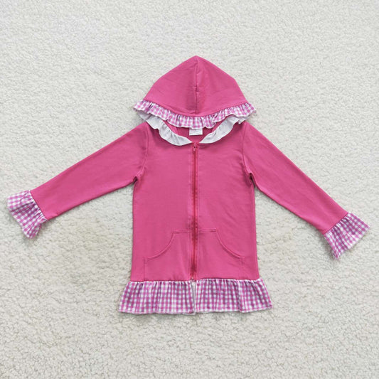 GT0261 Baby Girl Hoodie Long Sleeves Zipper Shirt