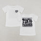 Baby Kids Short Sleeves Tiny Teenager Checkered Heart Shirt Tops