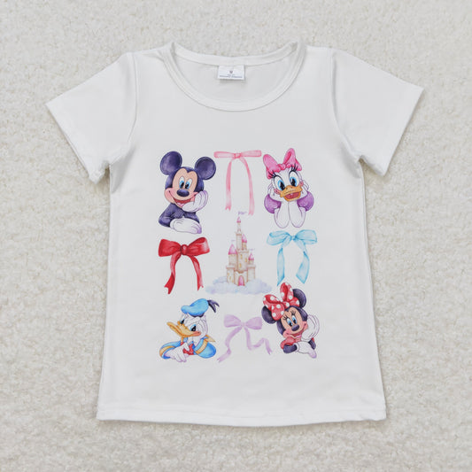 Baby Girl Short Sleeves Cartoon Tops Shirt