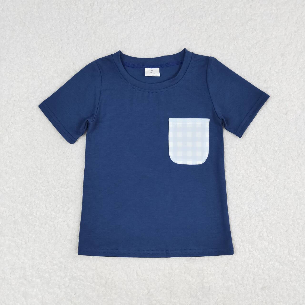 Baby Boy Short Sleeves Blue Pocket Shirt