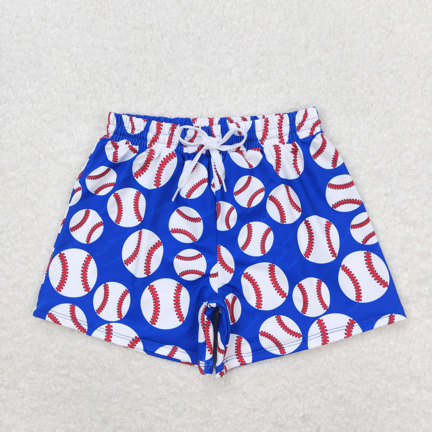 Baby Boy Baseball Blue One Piece Swimsuits Trunks Swimwear